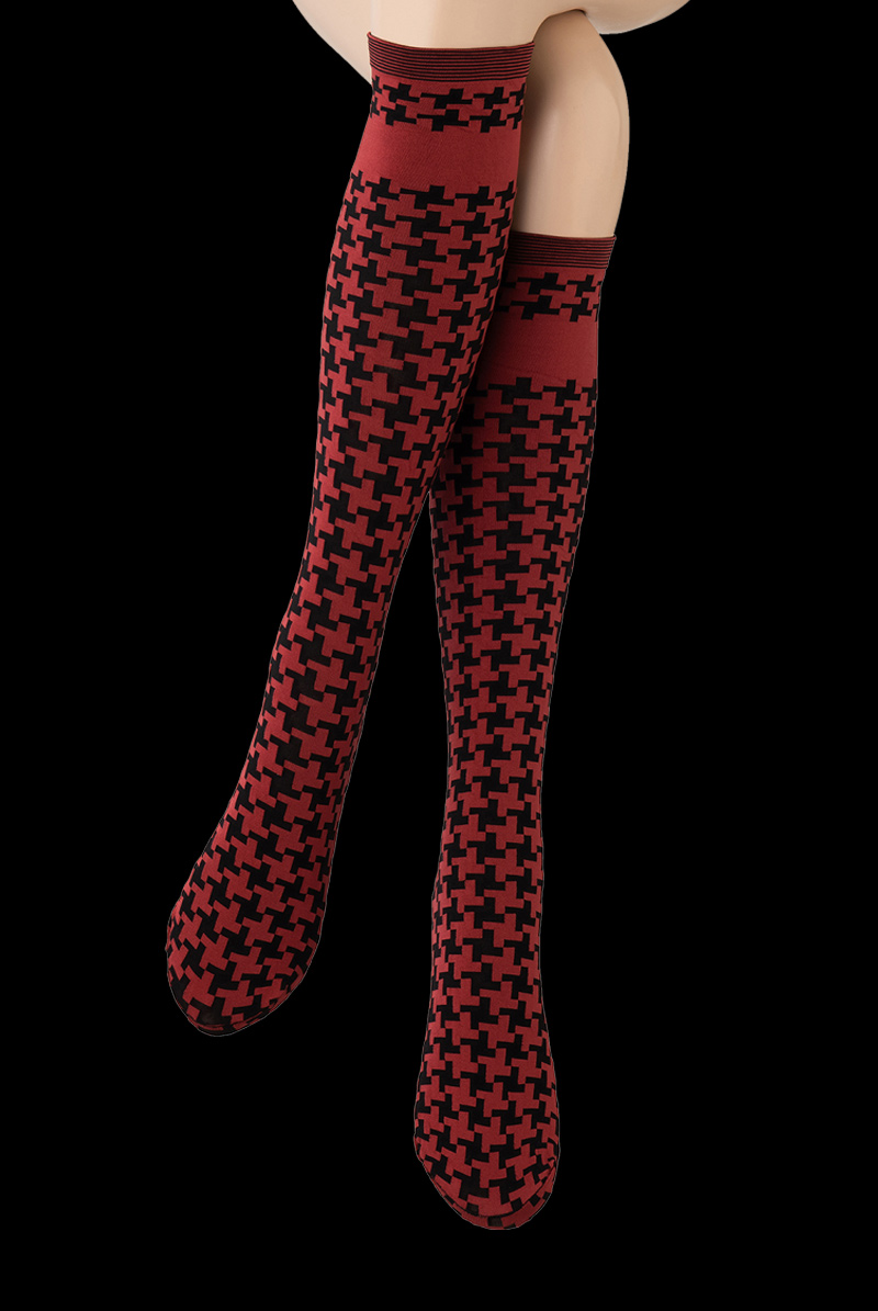 ベネチアナ FELICITA High-Socks nero-bordeaux