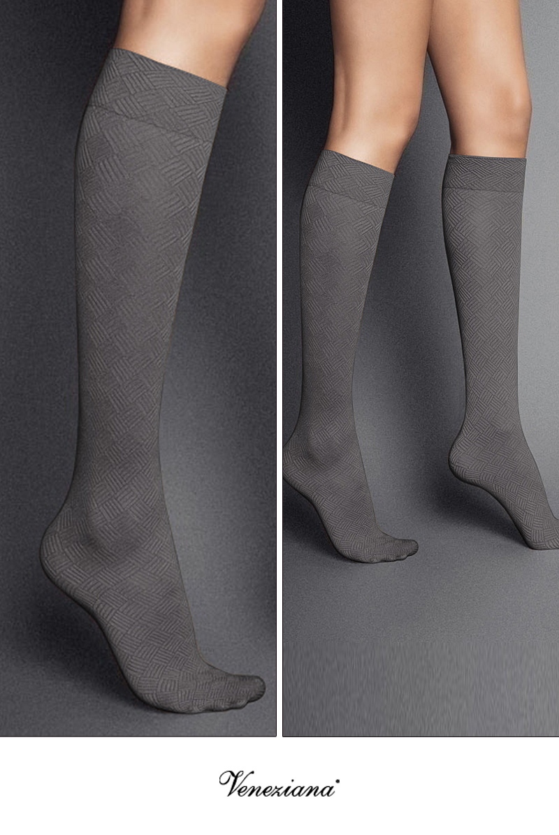 ベネチアナ MOSAICO High-Socks grafitto