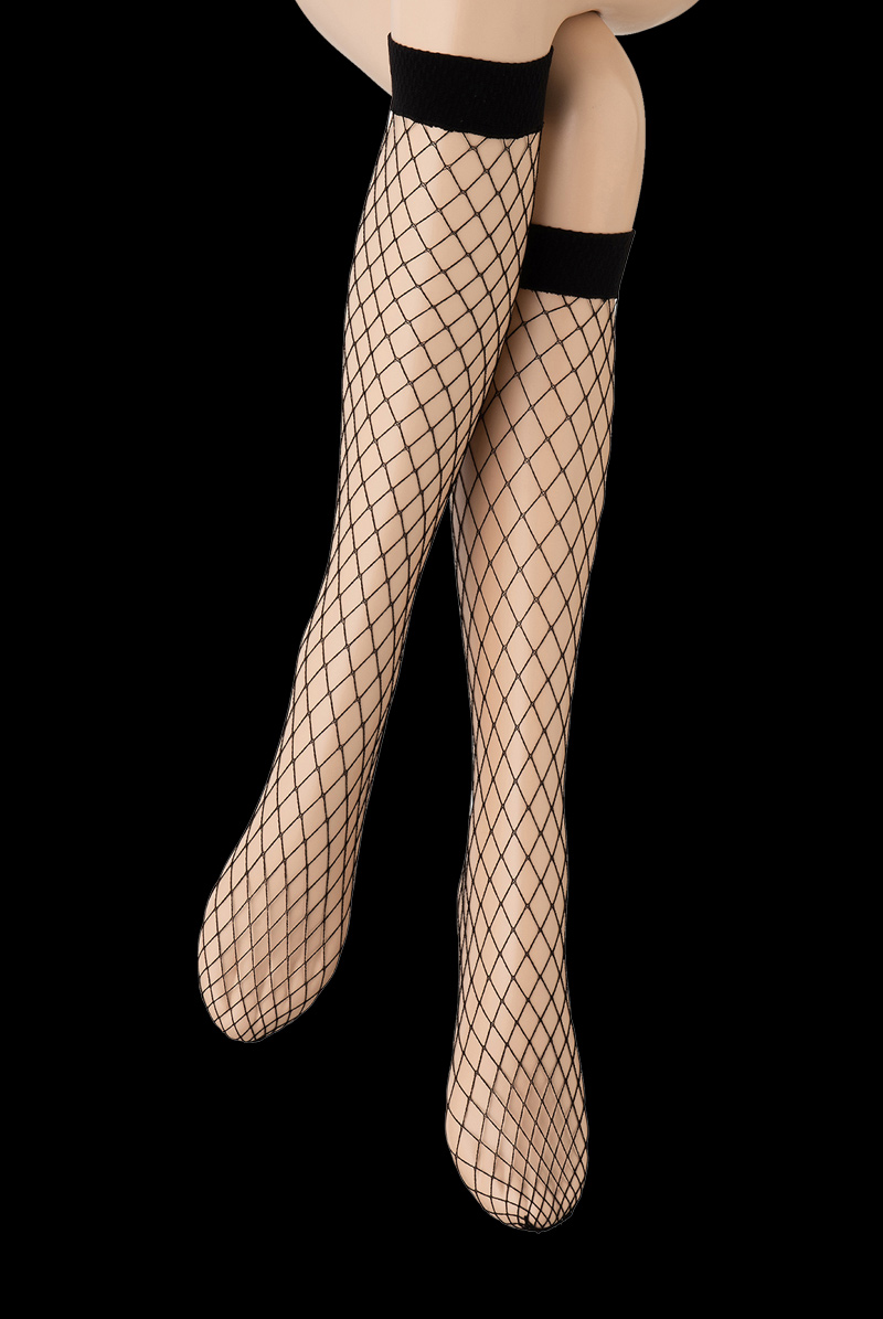 ベネチアナ　RETE GRANDI High-Socks nero