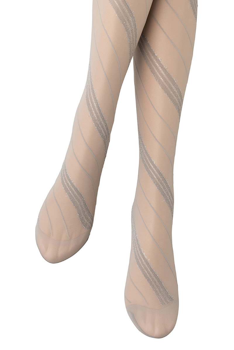 ベネチアナ　SPIGA LUREX High-Socks grigio-silver