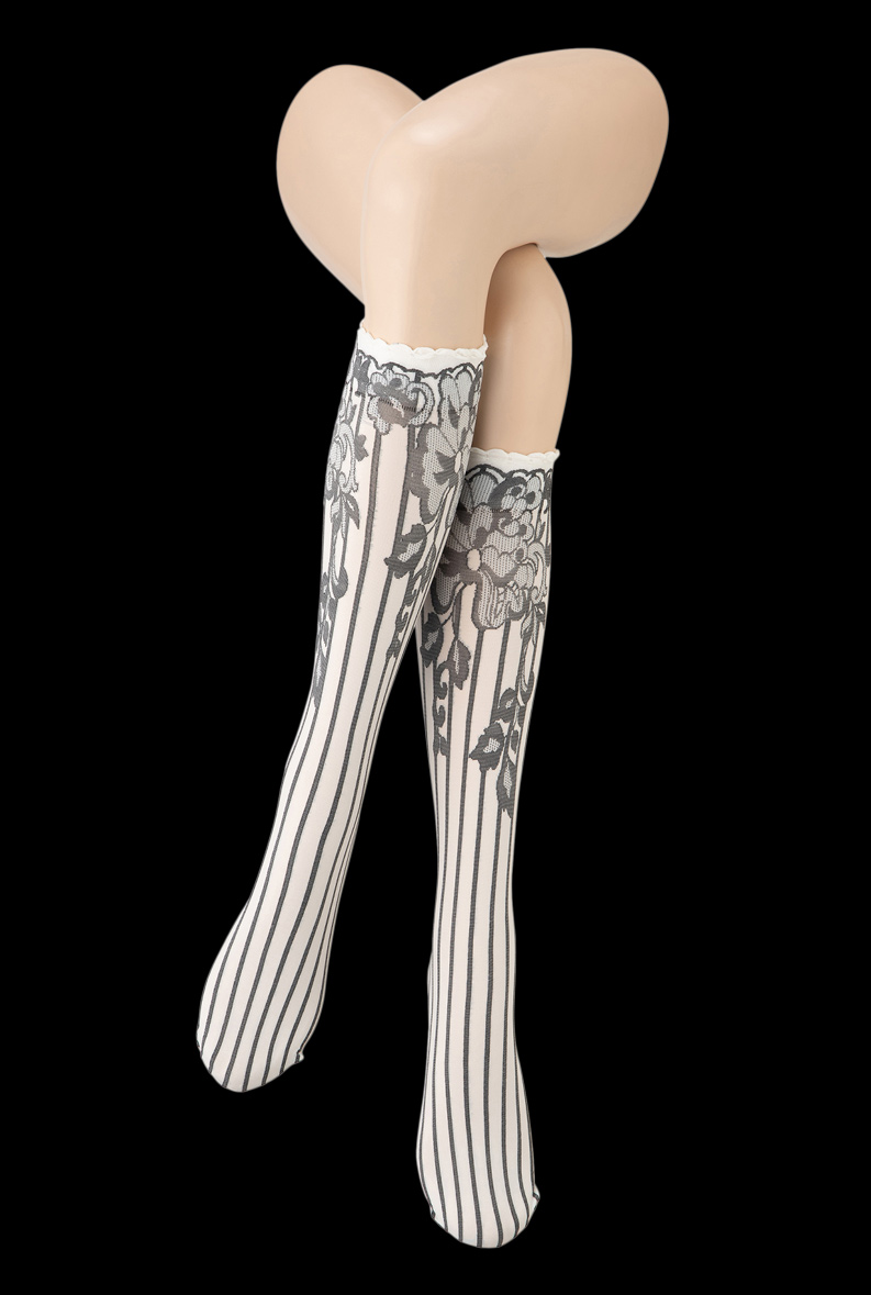 ベネチアナ YVONNE High-Socks panna-nero