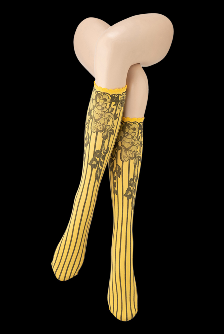ベネチアナ YVONNE High-Socks limone-nero