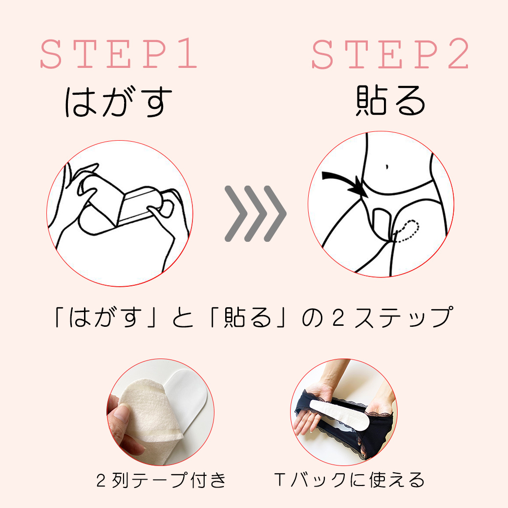  パンティライナー・２ステップの使用方法