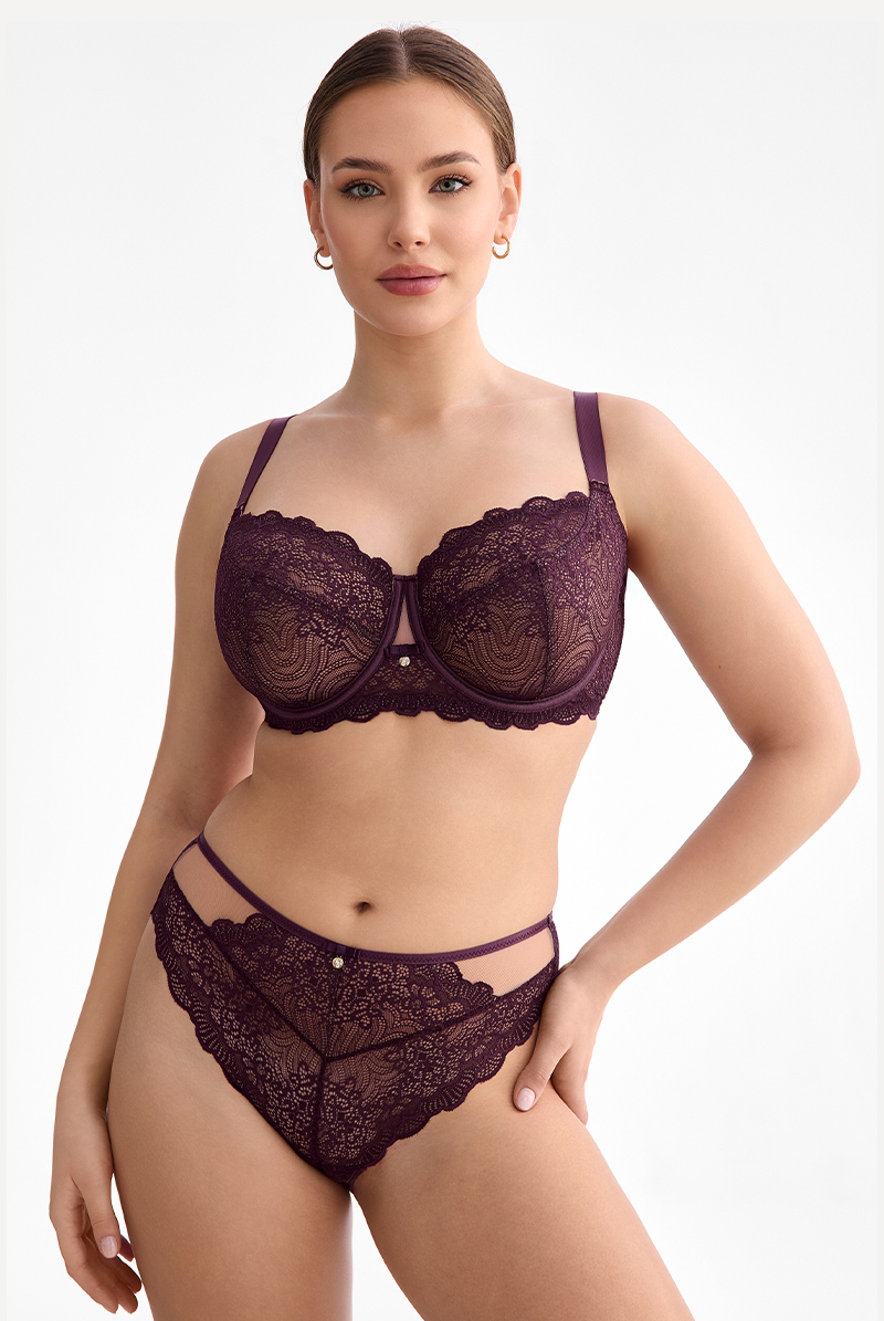 画像5: MARIBEL cherry C511|ブラジリアンショーツ・バイオレット | ewabien エヴァビアン【サイズ交換NG・メール便対象】輸入下着・高級ランジェリー  (5)