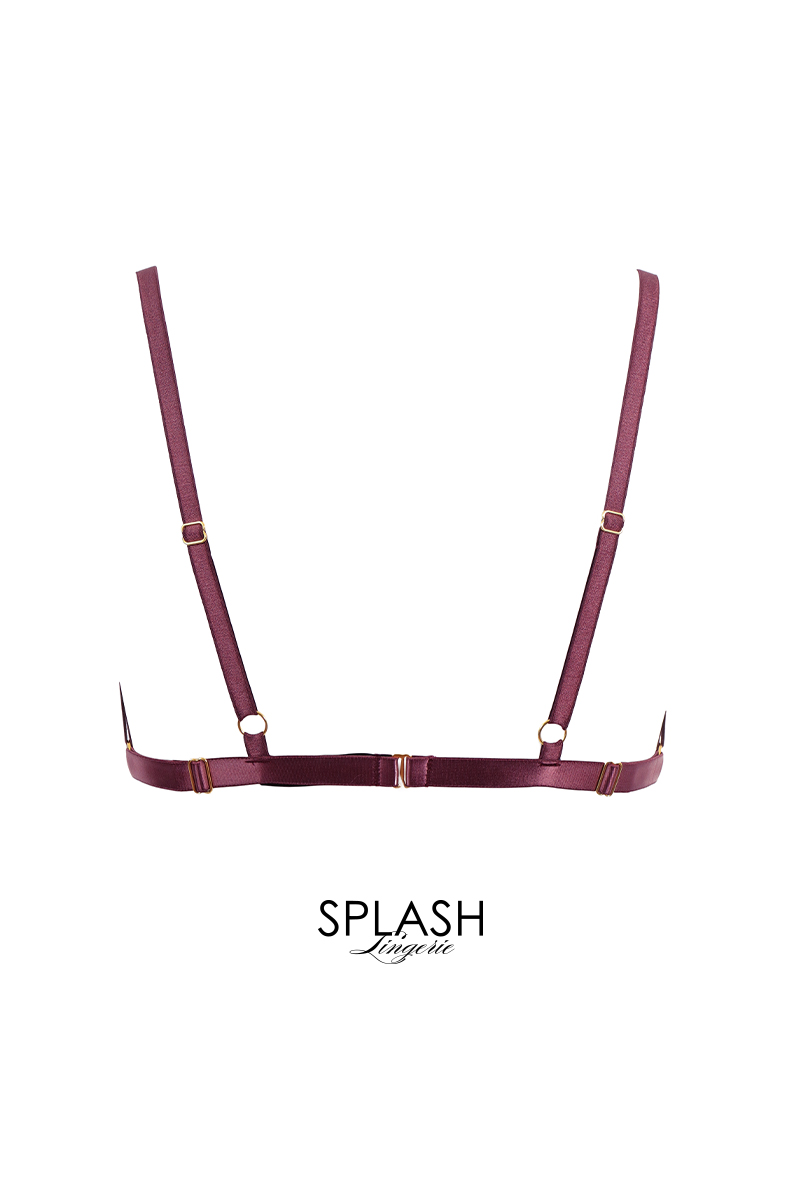 画像2: MARIBEL cherry-HN |ボディハーネス・バイオレット | ewabien エヴァビアン【サイズ交換NG・メール便対象】輸入下着・高級ランジェリー  (2)