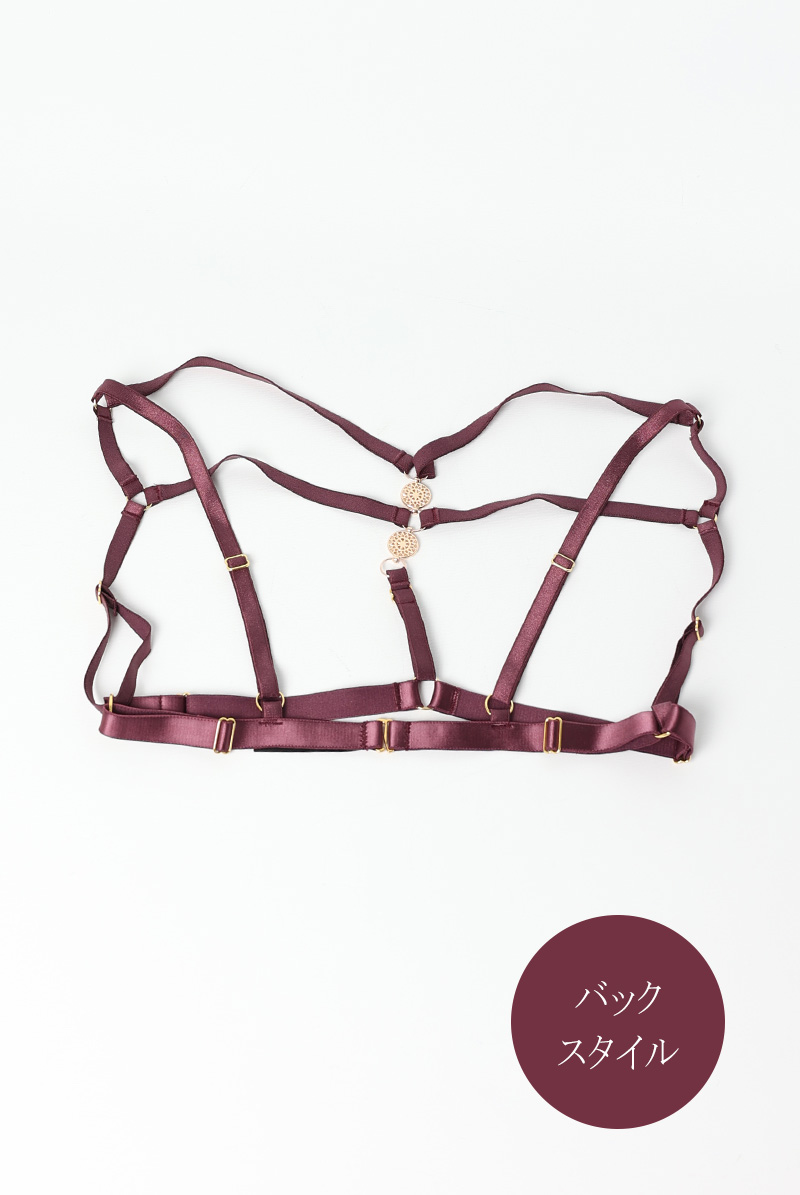 画像8: MARIBEL cherry-HN |ボディハーネス・バイオレット | ewabien エヴァビアン【サイズ交換NG・メール便対象】輸入下着・高級ランジェリー  (8)
