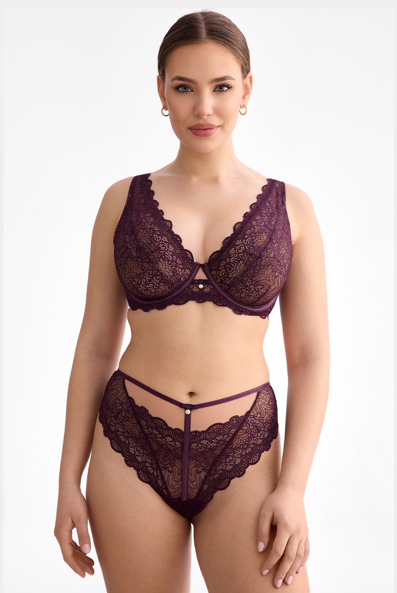 画像5: MARIBEL cherry C220|タンガ・バイオレット  | ewabien エヴァビアン【サイズ交換NG・メール便対象】輸入下着・高級ランジェリー  (5)