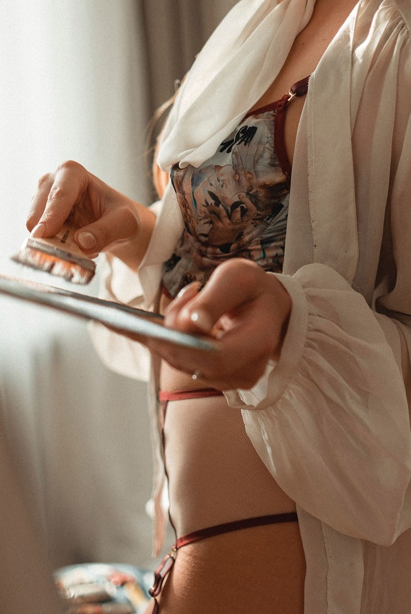 画像7: 【サンプル特別価格】Notion|ワイヤー入りブラジャー&ガーターベルト付きショーツセット|ギフトBOX入り|西洋絵画・未発表モデル・サンプル・見本品|LA MUSA ラミューザ【即日発送・サイズ交換NG】輸入下着・ 高級ランジェリー   (7)