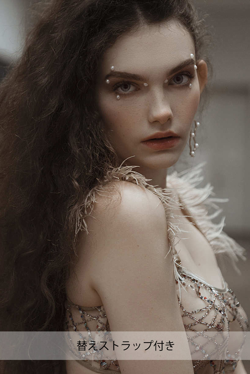 画像7: 【サンプル特別価格】Aurora Sparkle Set|ブラレット&ショーツセット・ノンパテッドブラ・替えストラップ付・スパンコール|ギフトBOX入り|未発表モデル・サンプル・見本品|LA MUSA ラミューザ【即日発送・サイズ交換NG】輸入下着・ 高級ランジェリー   (7)