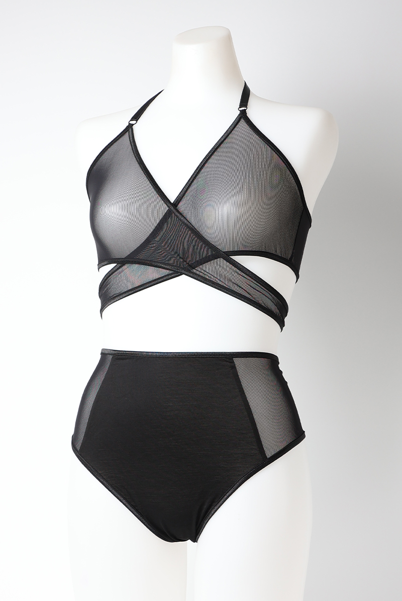 画像5: 【サンプル特別価格】Melody|ブラレット&ハイウエストショーツセット・ノンパテッドブラ・ホルターネック・シースルー|ギフトBOX入り|未発表モデル・サンプル・見本品|LA MUSA ラミューザ【即日発送・サイズ交換NG】輸入下着・ 高級ランジェリー   (5)