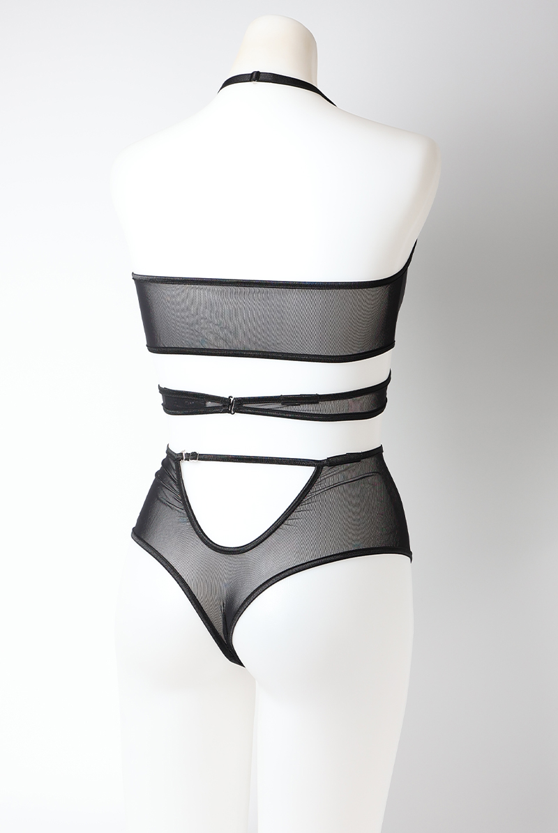 画像7: 【サンプル特別価格】Melody|ブラレット&ハイウエストショーツセット・ノンパテッドブラ・ホルターネック・シースルー|ギフトBOX入り|未発表モデル・サンプル・見本品|LA MUSA ラミューザ【即日発送・サイズ交換NG】輸入下着・ 高級ランジェリー   (7)