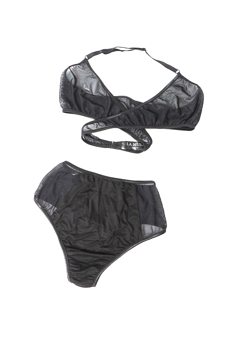 画像9: 【サンプル特別価格】Melody|ブラレット&ハイウエストショーツセット・ノンパテッドブラ・ホルターネック・シースルー|ギフトBOX入り|未発表モデル・サンプル・見本品|LA MUSA ラミューザ【即日発送・サイズ交換NG】輸入下着・ 高級ランジェリー   (9)