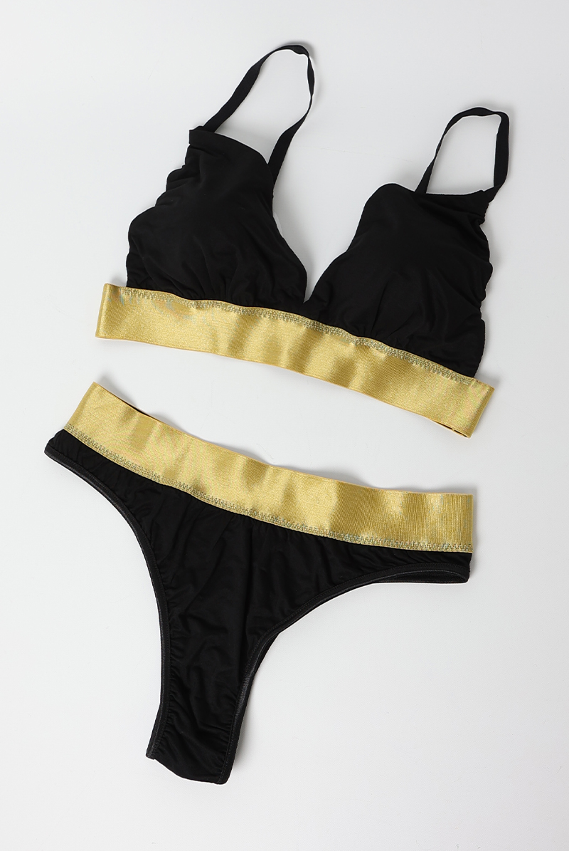 画像4: 【サンプル特別価格】Gold Line light|ブラレット&ショーツセット・ノンパテッドブラ・コットン|ギフトBOX入り|未発表モデル・サンプル・見本品|LA MUSA ラミューザ【即日発送・サイズ交換NG】輸入下着・ 高級ランジェリー   (4)