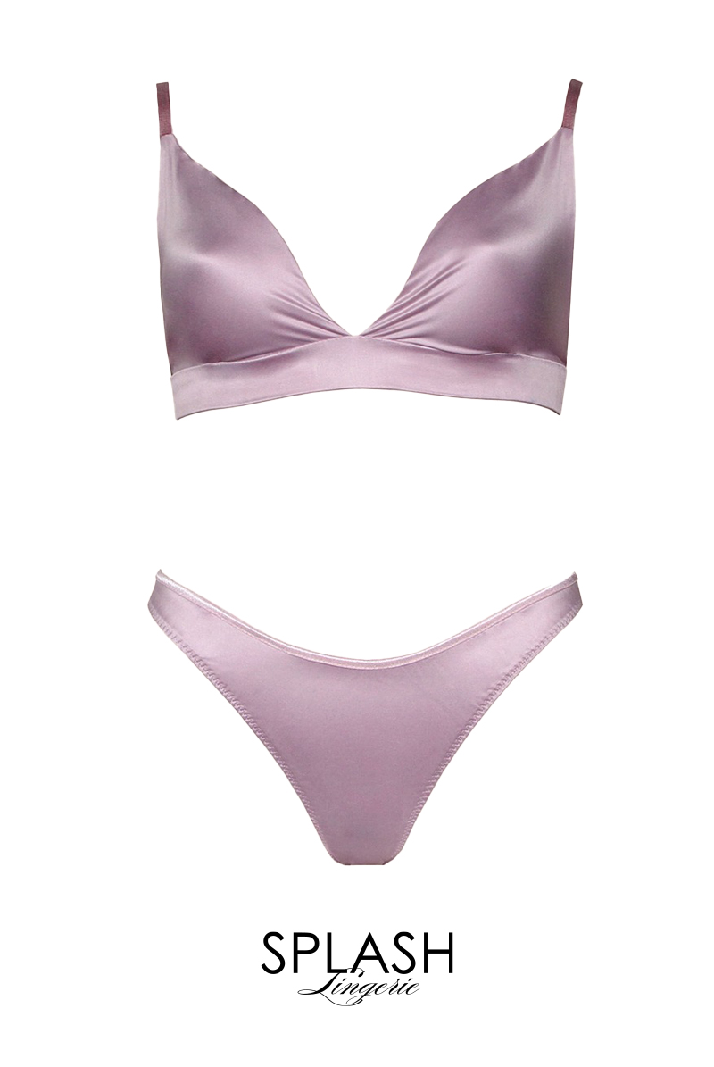 画像1: 【サンプル特別価格】Lavender|ブラレット&ショーツセット・ノンパテッドブラ|ギフトBOX入り|未発表モデル・サンプル・見本品|LA MUSA ラミューザ【即日発送・サイズ交換NG】輸入下着・ 高級ランジェリー   (1)