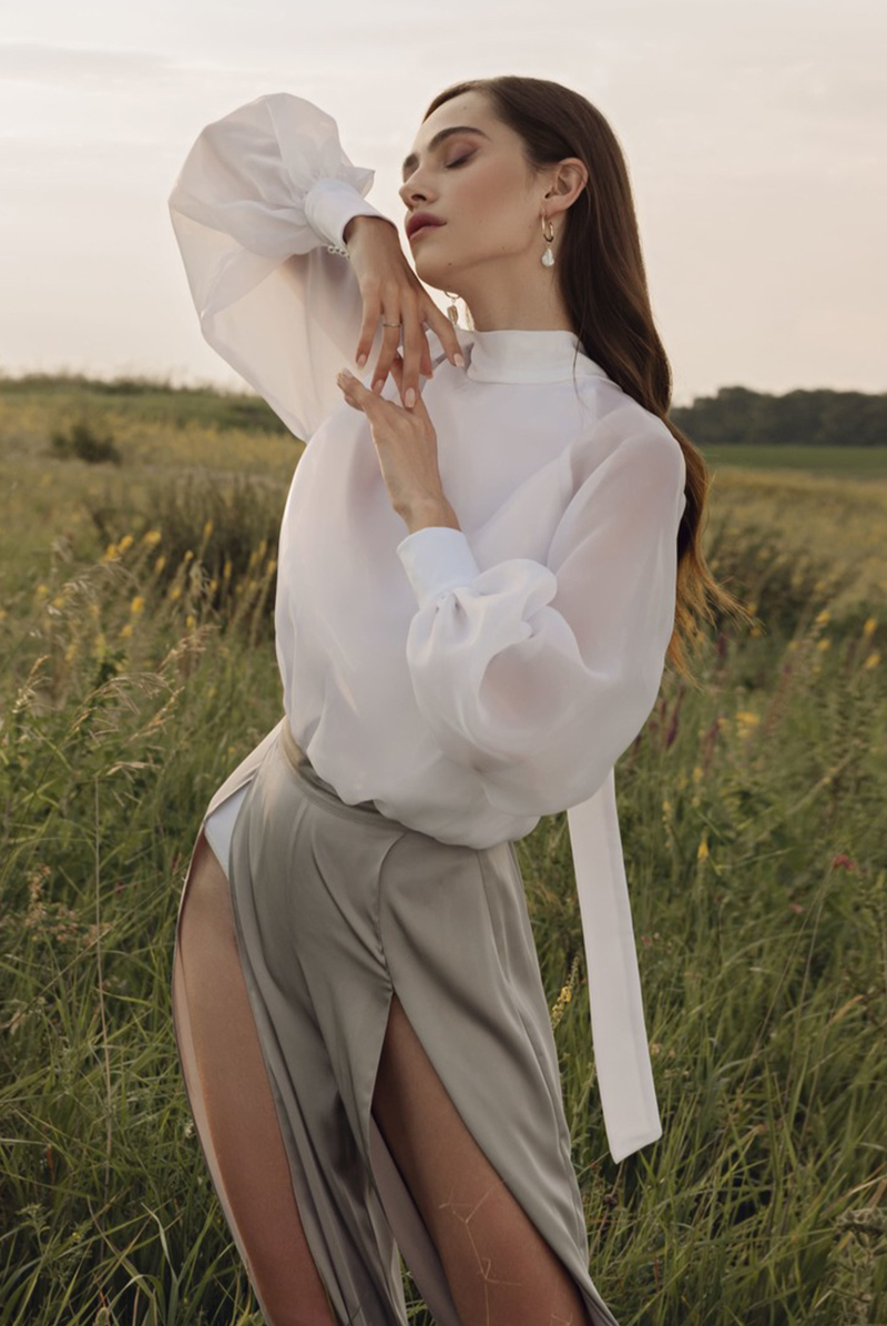 画像6: 【サンプル特別価格】Silver Mist|ハイスリットパンツ・ボトムス・サイドファスナー|ギフトBOX入り|未発表モデル・サンプル・見本品|LA MUSA ラミューザ【即日発送・サイズ交換NG】輸入下着・ 高級ランジェリー   (6)