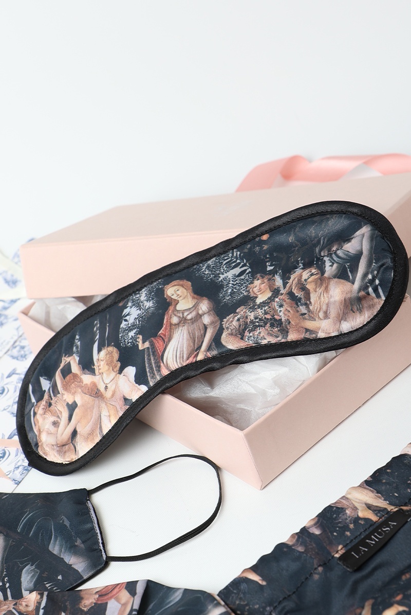 画像5: 【サンプル特別価格】Primavera Travel Set|トラベル4点セット・アイマスク・シュシュ・マスク・巾着ポーチ|ギフトBOX入り|プリマヴェーラ柄・未発表モデル・サンプル・見本品|LA MUSA ラミューザ【即日発送・サイズ交換NG】輸入下着・ 高級ランジェリー   (5)