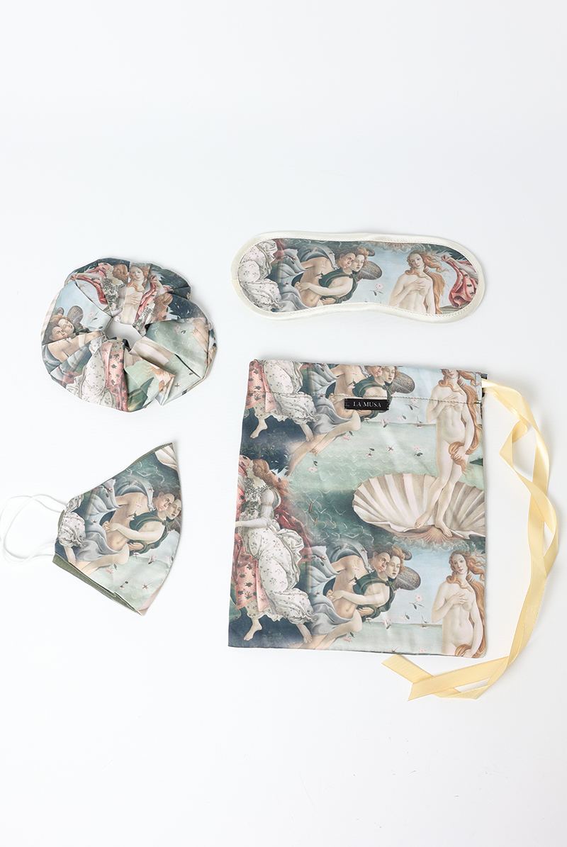 画像7: 【サンプル特別価格】Venus Travel Set|トラベル4点セット・アイマスク・シュシュ・マスク・巾着ポーチ|ギフトBOX入り|ヴィーナスモチーフ・未発表モデル・サンプル・見本品|LA MUSA ラミューザ【即日発送・サイズ交換NG】輸入下着・ 高級ランジェリー   (7)