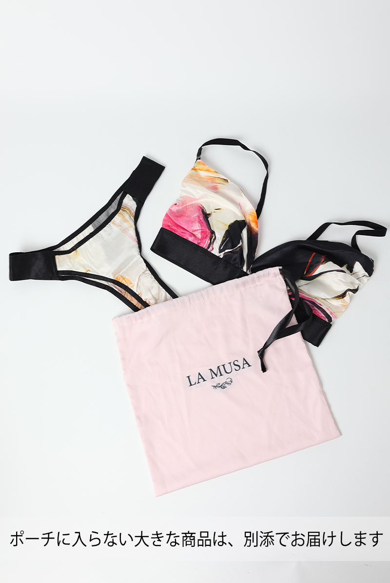 画像3: 【サンプル特別価格】Rose Muse Lingerie Pouch|ランジェリーポーチ・巾着|ギフトBOX入り|LA MUSAアイコンプリント・未発表モデル・サンプル・見本品|LA MUSA ラミューザ【即日発送・サイズ交換NG】輸入下着・ 高級ランジェリー   (3)