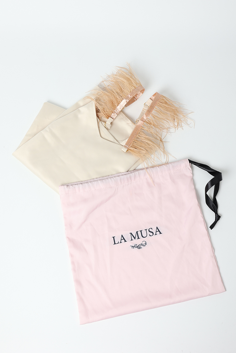 画像4: 【サンプル特別価格】Rose Muse Lingerie Pouch|ランジェリーポーチ・巾着|ギフトBOX入り|LA MUSAアイコンプリント・未発表モデル・サンプル・見本品|LA MUSA ラミューザ【即日発送・サイズ交換NG】輸入下着・ 高級ランジェリー   (4)