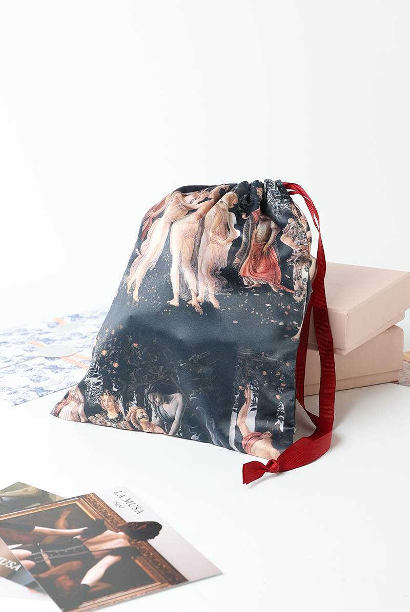 画像1: 【サンプル特別価格】Primavera Lingerie Pouch|ランジェリーポーチ・巾着|ギフトBOX入り|プリマヴェーラ柄・未発表モデル・サンプル・見本品|LA MUSA ラミューザ【即日発送・サイズ交換NG】輸入下着・ 高級ランジェリー   (1)