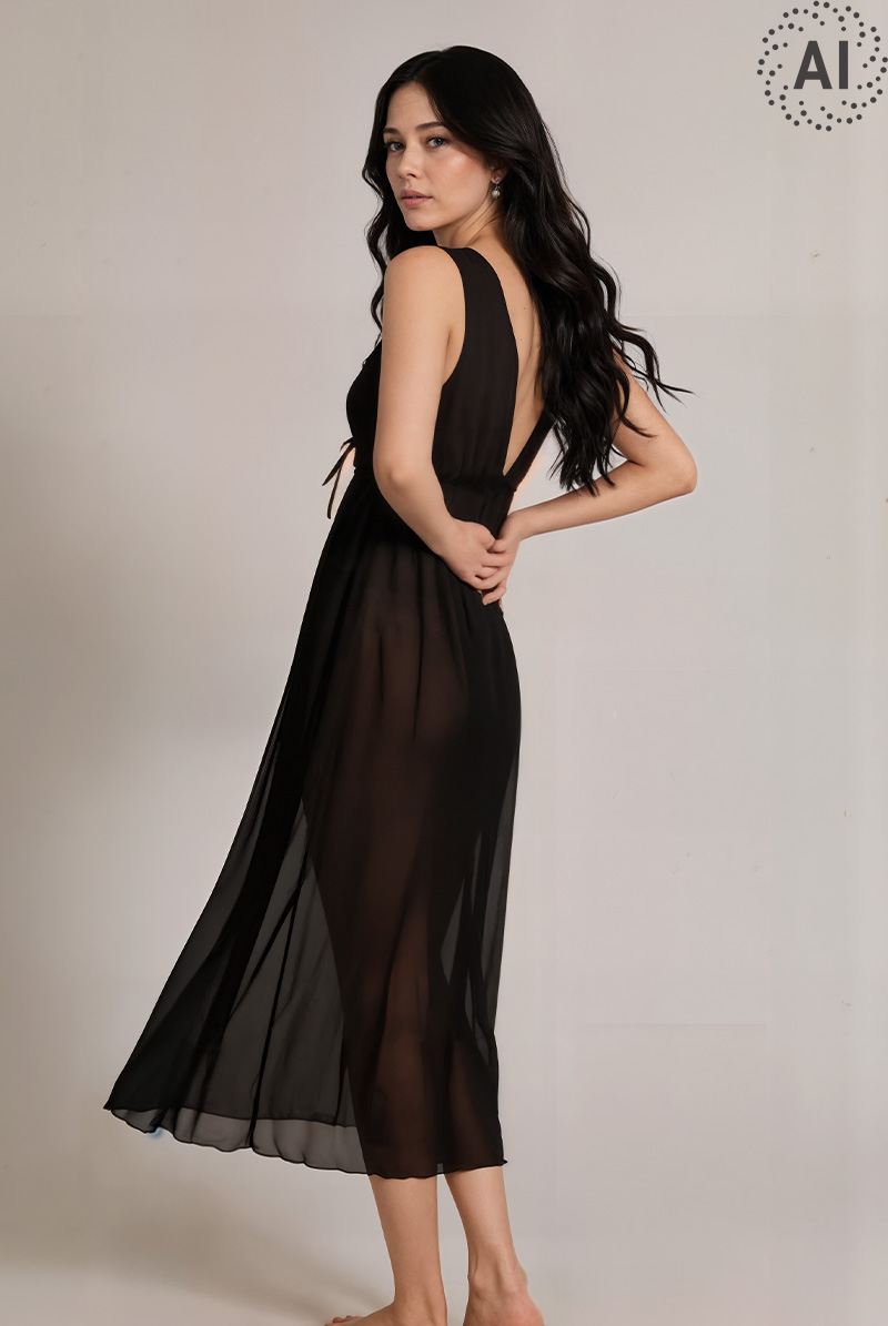 L406-BK レースと艶の共演、エレガンスへの誘い。