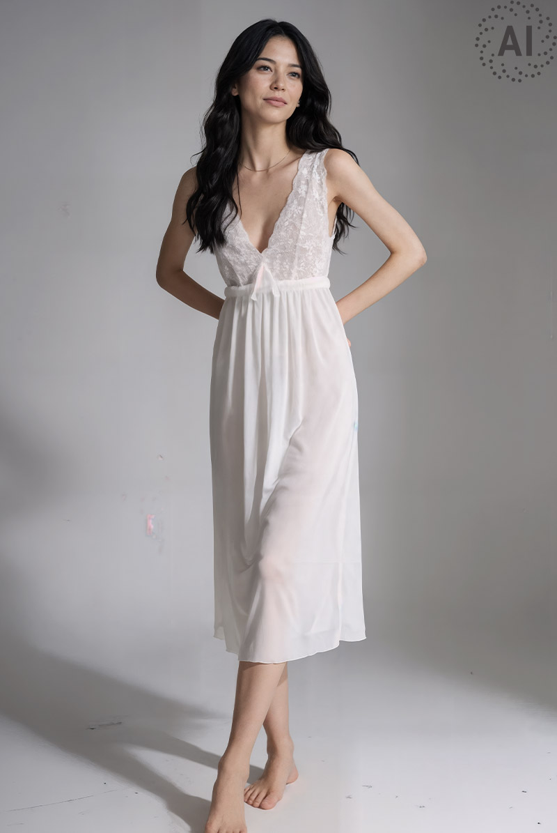 L406-WH レースと艶の共演、エレガンスへの誘い。