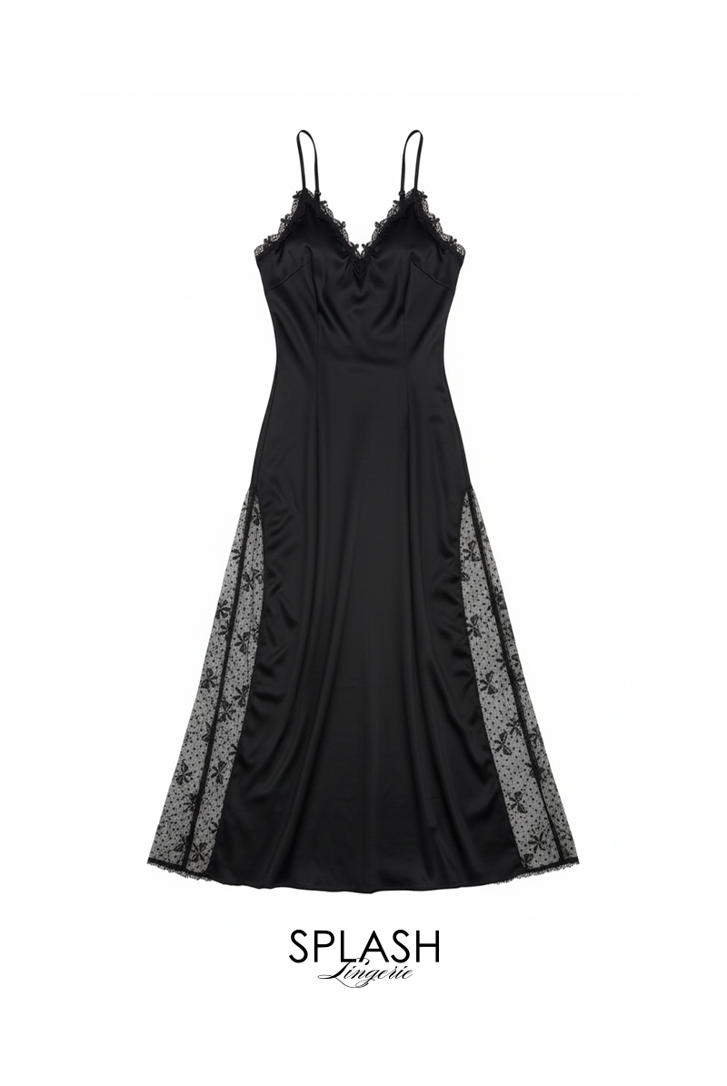 L408-BK レースと艶の共演、エレガンスへの誘い。