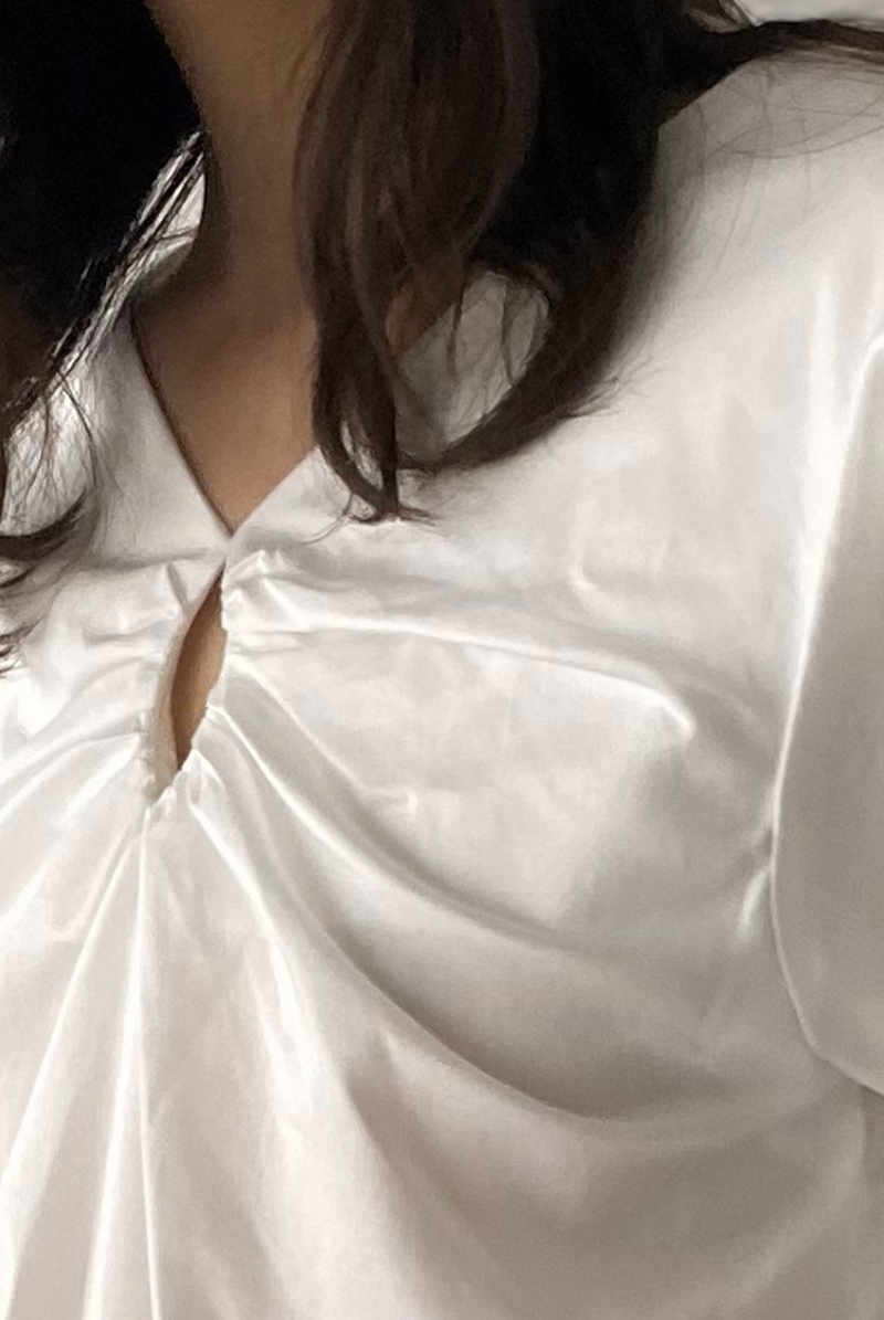 画像10: Desir Front gathers Blouse Basic WH |トップス・ブラウス・ホワイト・コットン | Lilose リローズ【サイズ交換NG・クーポン割引対象外】  日本製   (10)