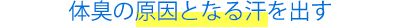 体臭の原因となる汗を出す