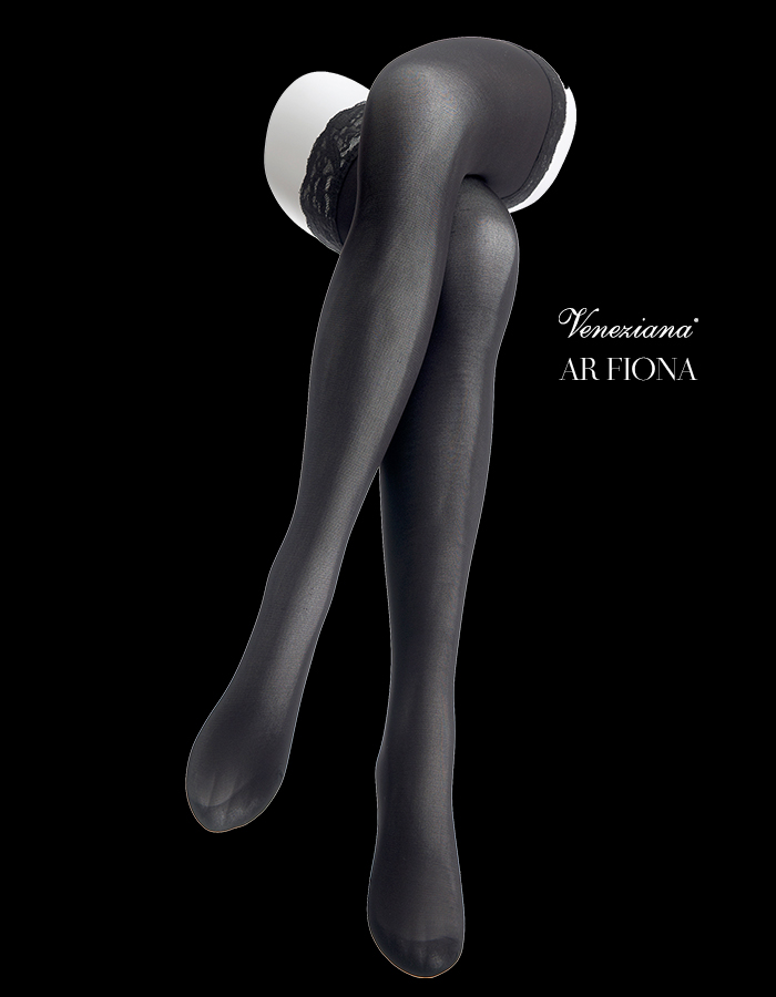 AR FIONA | ガータータイツ 60デニール・黒 | Veneziana ベネチアナ