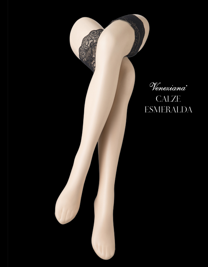 ベネチアナ　CALZE ESMERALDA nudo nero